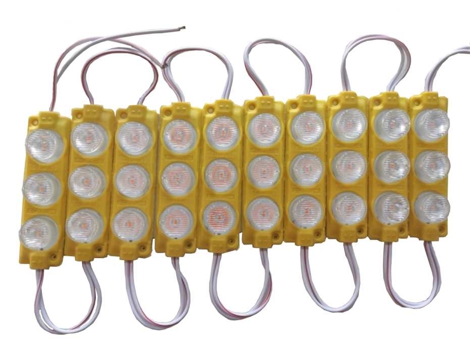 PARMAK LED YUVARLAK CAMLI SARI (10 ADET) 12V