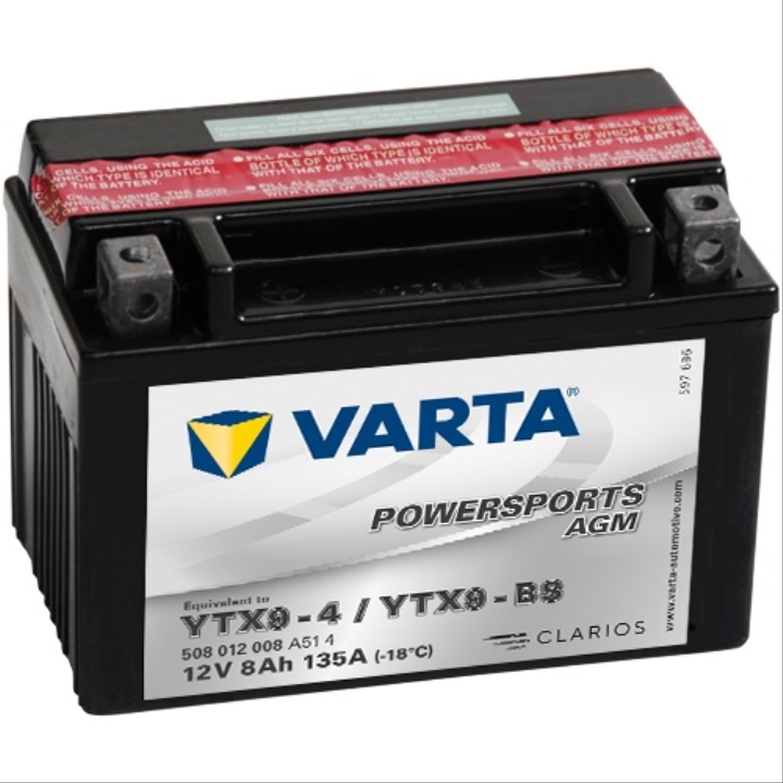 AKÜ MOTOR YTX9-BS 12V8Ah (SUYU YANINDA)