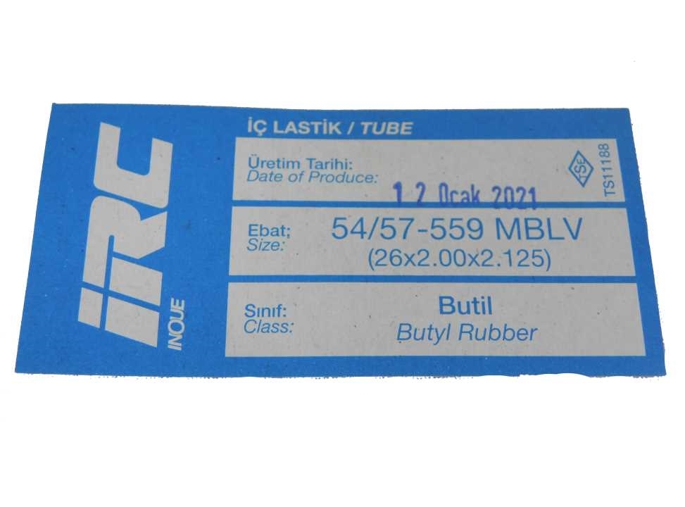 İÇ LASTİK 26x2.00x2.125 (54/57-559 MB-L/V) (8645)