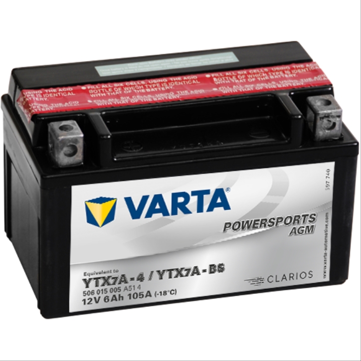 AKÜ MOTOR YTX7A-BS 12V6Ah (SUYU YANINDA)