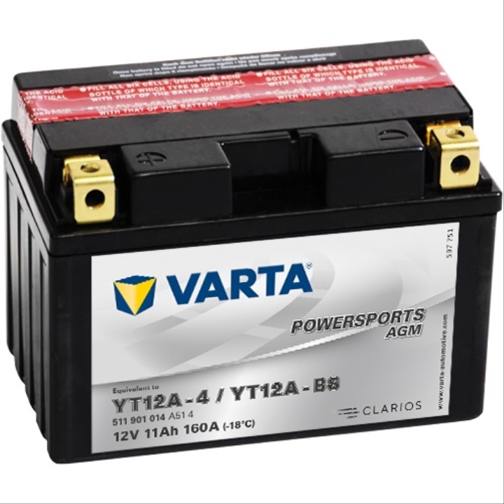 AKÜ MOTOR YT12A-BS 12V11Ah (SUYU YANINDA)