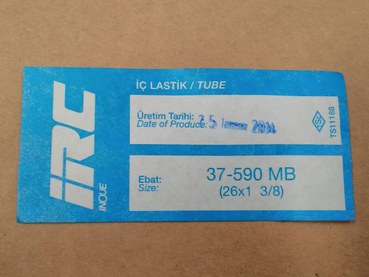 İÇ LASTİK 26x1 3/8 (37-590 MB) (8582)