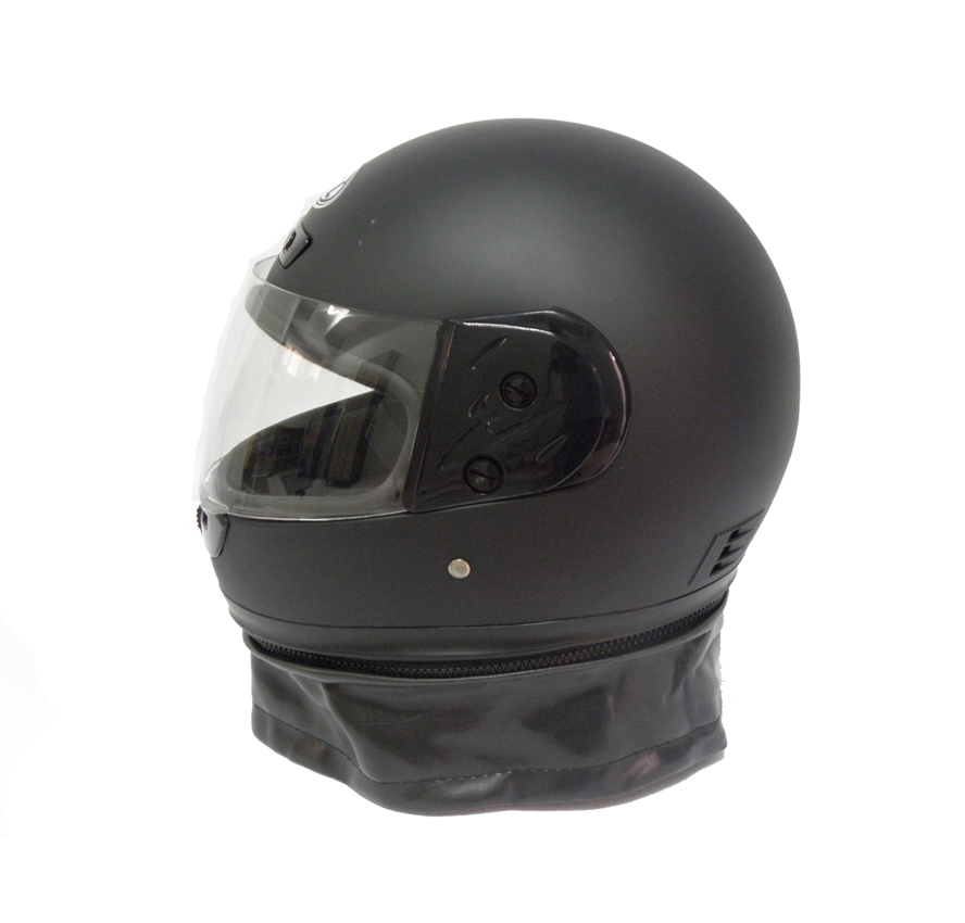 KASK ÇENELİ DERİLİ MAT SİYAH NO: 03  (M-L-XL)