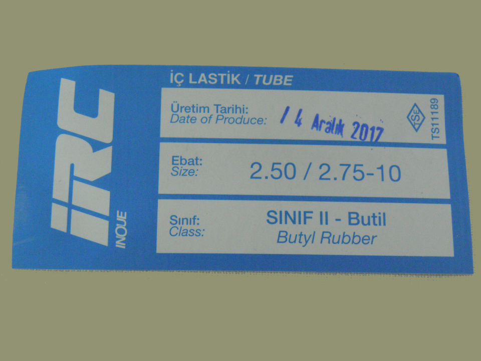İÇ LASTİK 2.50/2.75-10 (EĞRİ SİBOP) (8532)