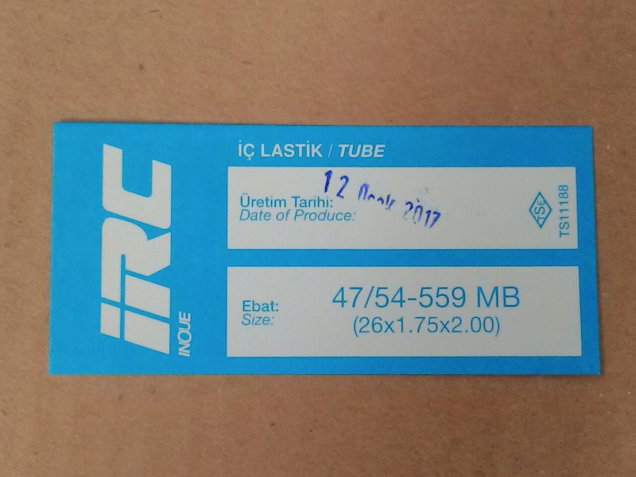 İÇ LASTİK 26x1.75x2.00 (47/54-559 MB) (8598)