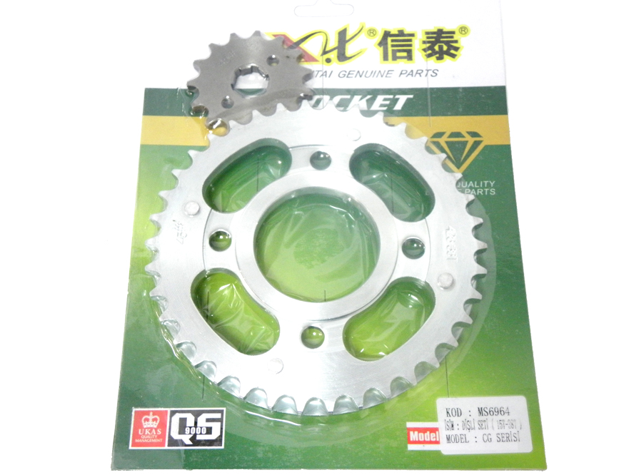 ARKA DİŞLİ - ÖN DİŞLİ SETİ  125 CG+CG 150 SERİSİ