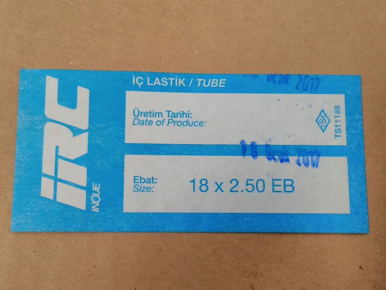 İÇ LASTİK 18x2.50  (EB CR-202)  (8509)