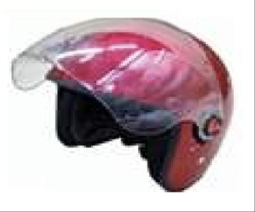 KASK ÇENELİKSİZ (Camlı) KIRMIZI