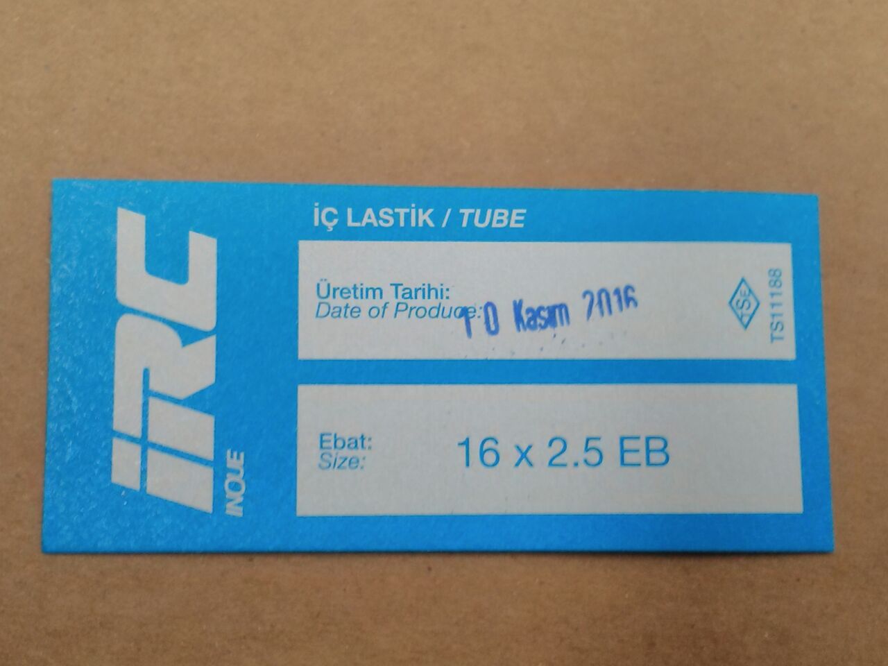 İÇ LASTİK 16x2.50  (EB CR-202)  (8506)