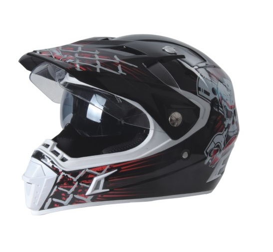 KASK CROSS LÜX NO:188 Kırmızı  (Vizörlü)  (M-L-XL)