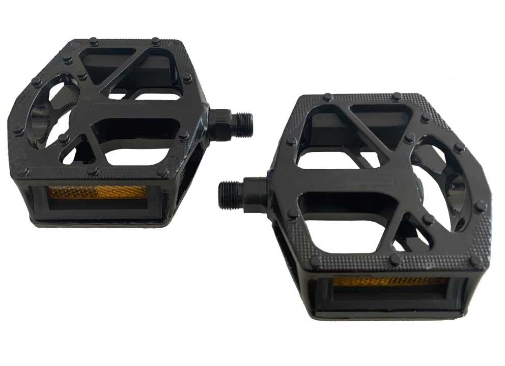 PEDAL MTB  ÇİFT BİLYALI ALÜMİNYUM SİYAH GENİŞ (P888)