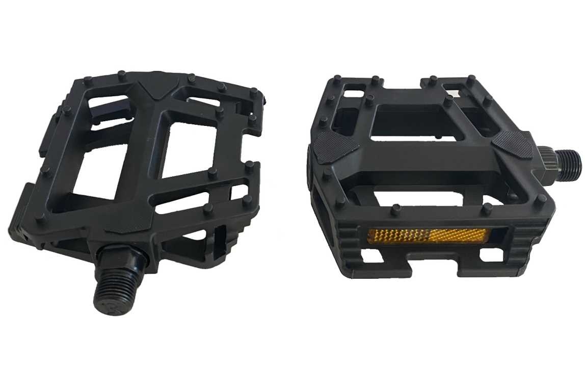 PEDAL MTB  ÇİFT BİLYALI SİYAH GENİŞ (P667)