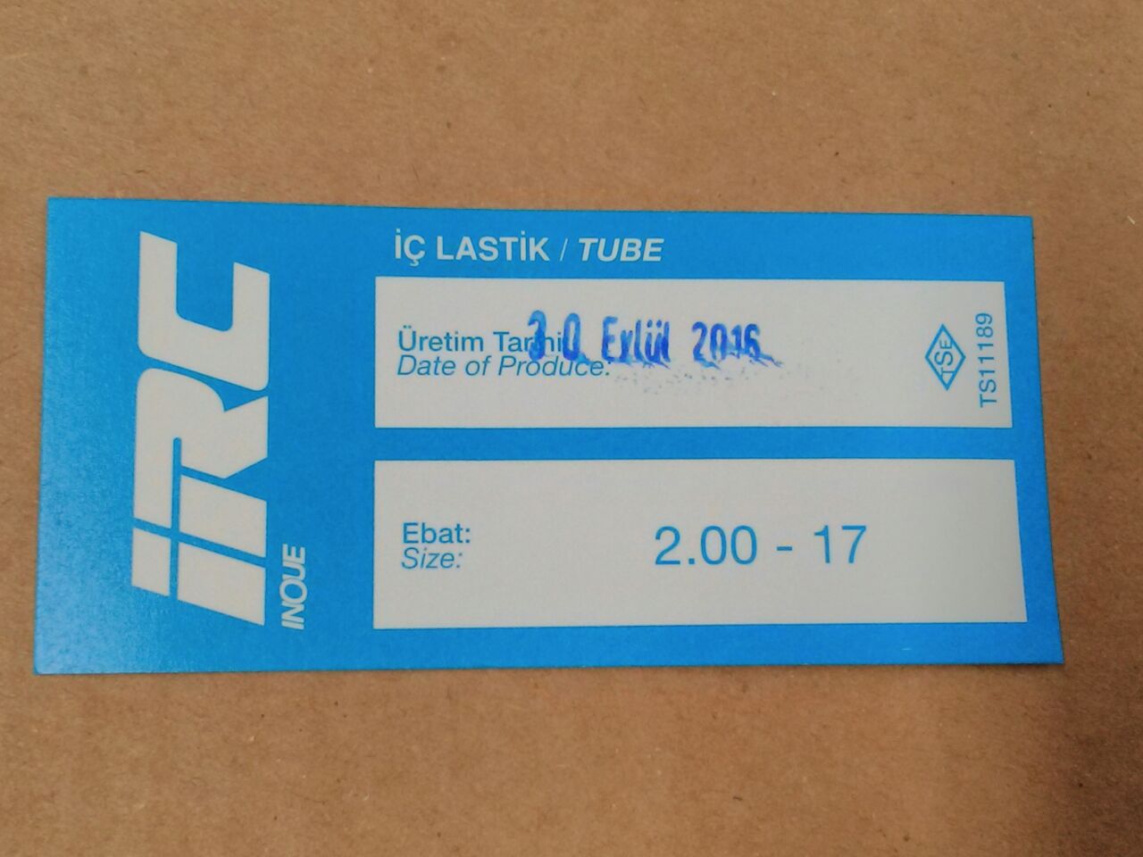 İÇ LASTİK 2.00-17  (8510)