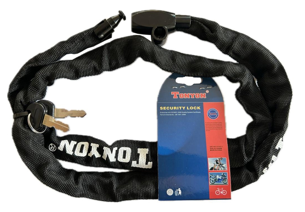 HALAT KİLİT 4 x 120cm ZİNCİRLİ SİYAH (TY747-1)