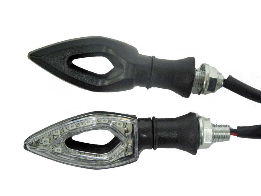 SİNYAL LED  D-35 SİYAH (BEYAZ IŞIK) (2 li TK)