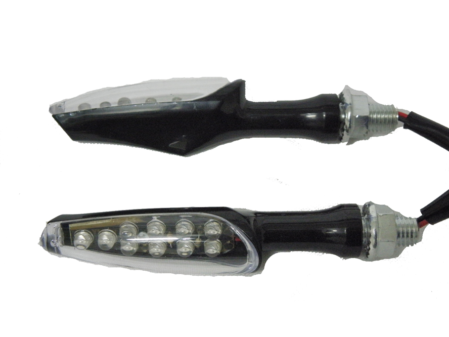 SİNYAL LED  D-44 SİYAH (BEYAZ IŞIK) (2 li TK)