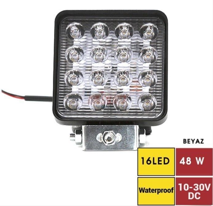 FAR KOMPLE 16 LED KARE İNCE (0577)