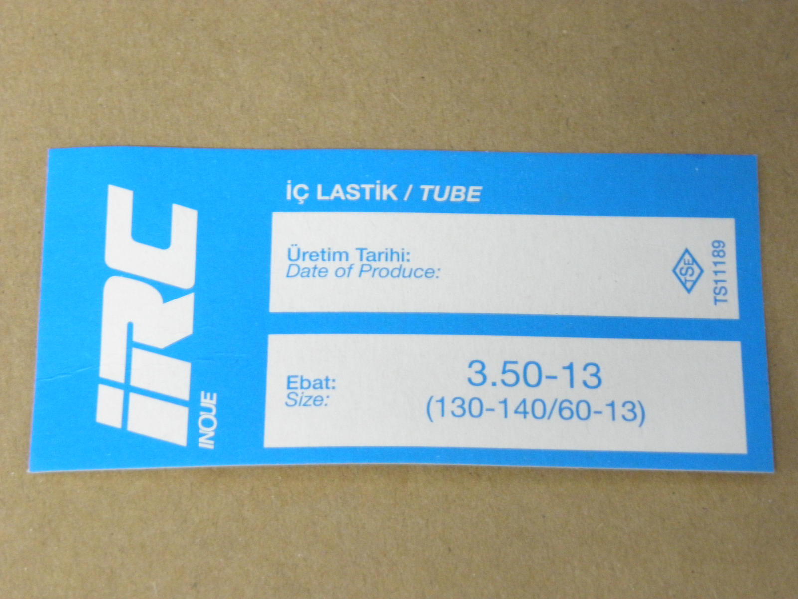 İÇ LASTİK 3.50-13 (EĞRİ SİBOP) (8501)