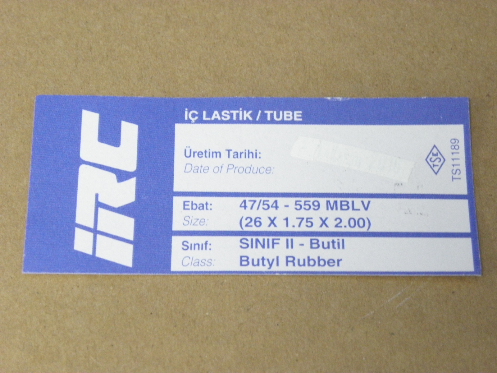 İÇ LASTİK 26x1.75x2.00 (47/54-559 MB-L/V)(8628)