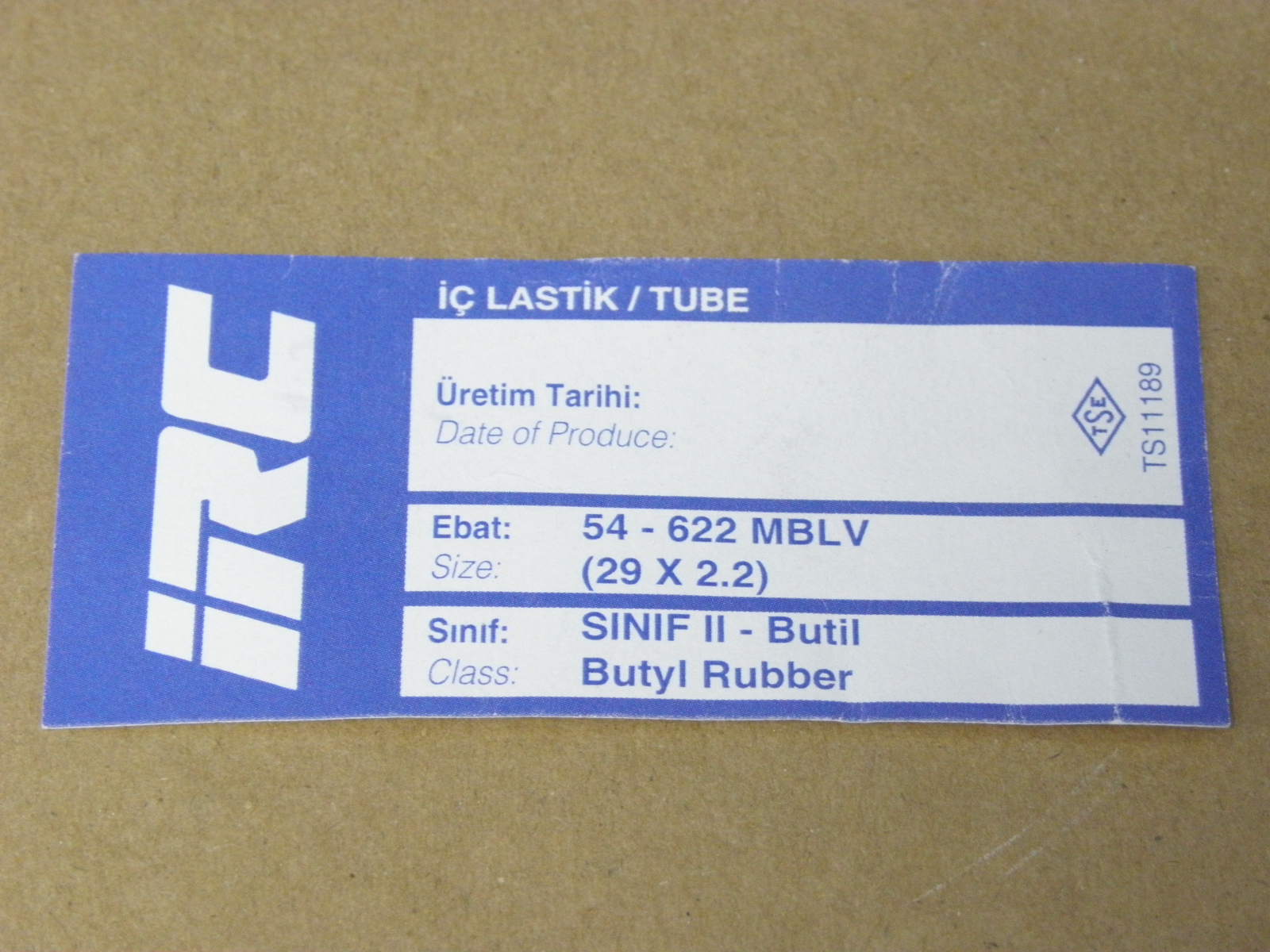 İÇ LASTİK  29 x 2.2 (54-622) (MB-L/V) (8626)