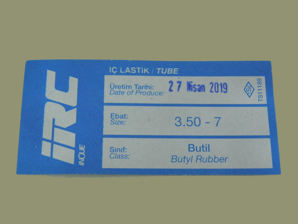 İÇ LASTİK 3.50-7 (DÜZ SİBOP) (8573) (TR13)