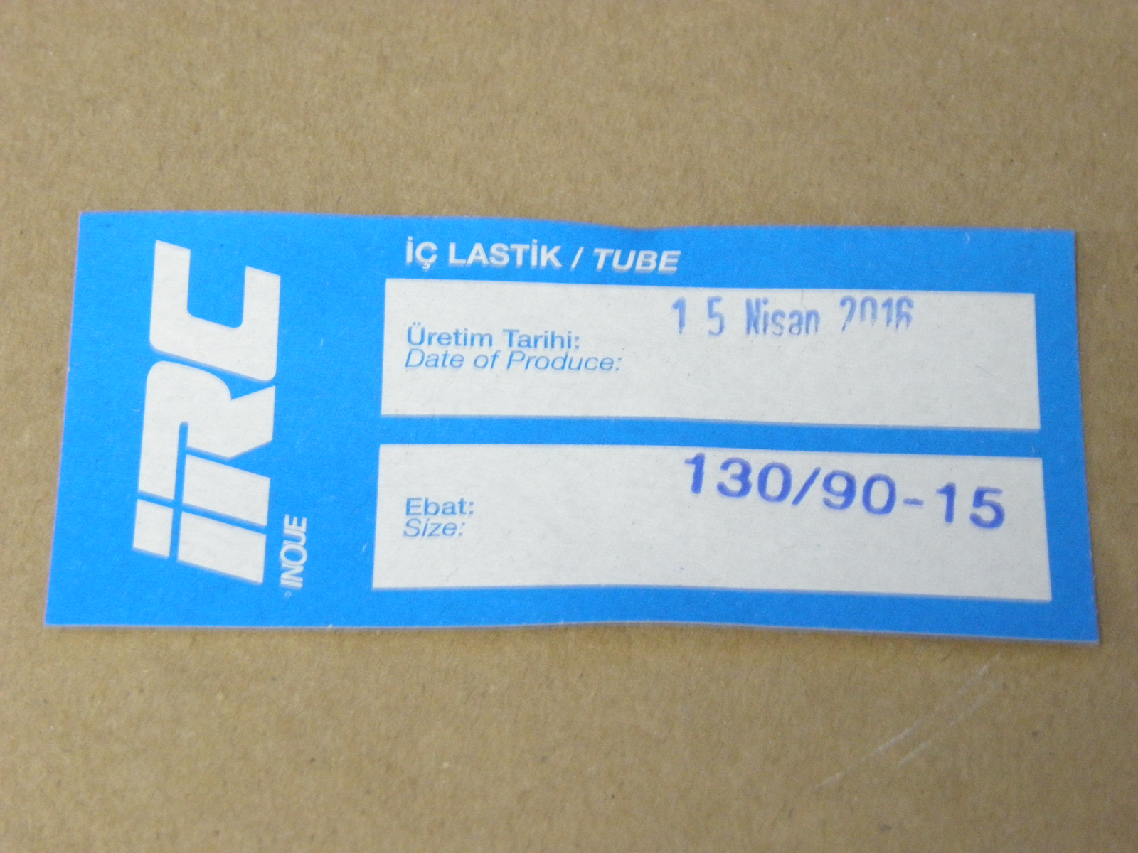 İÇ LASTİK 130/90-15 (DÜZ SİBOP) (8503)