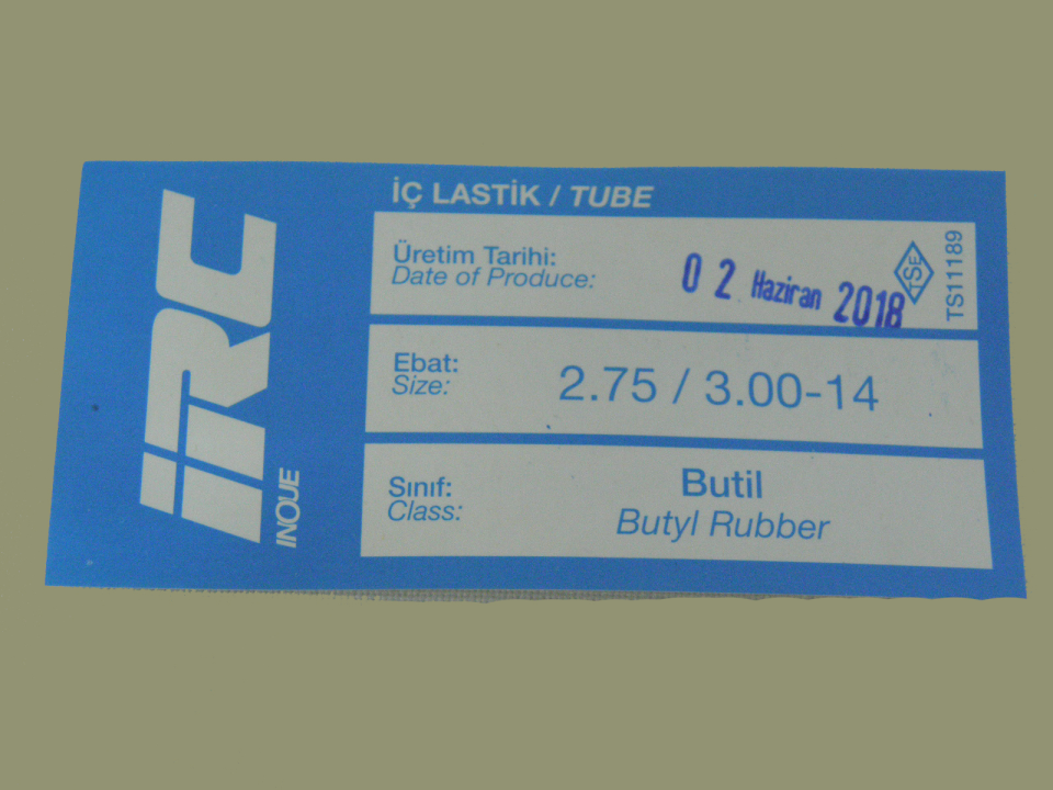 İÇ LASTİK 2.75/3.00-14 (EĞRİ SİBOP) (8634)